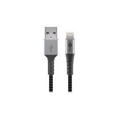 Goobay 2m Braided Lightning Cable MFi - Durable, Fast Charging & Stylish Design